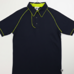 48 hrs jersey polo black T-shhirt  collard top short sleeved peyton