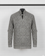 KENSINGTON EASTSIDE MENS WAFFLE KNITE  JUMPER PULLOVER grey