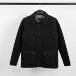LIGHTWEIGHT QUILTED WOMEN JACKETCOAT IN BLACK