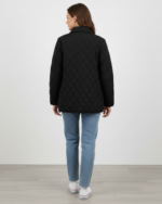 LIGHTWEIGHT QUILTED WOMEN JACKETCOAT IN BLACK - Image 3