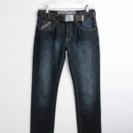 loyal and saith 7 series mens straight leg jeans black
